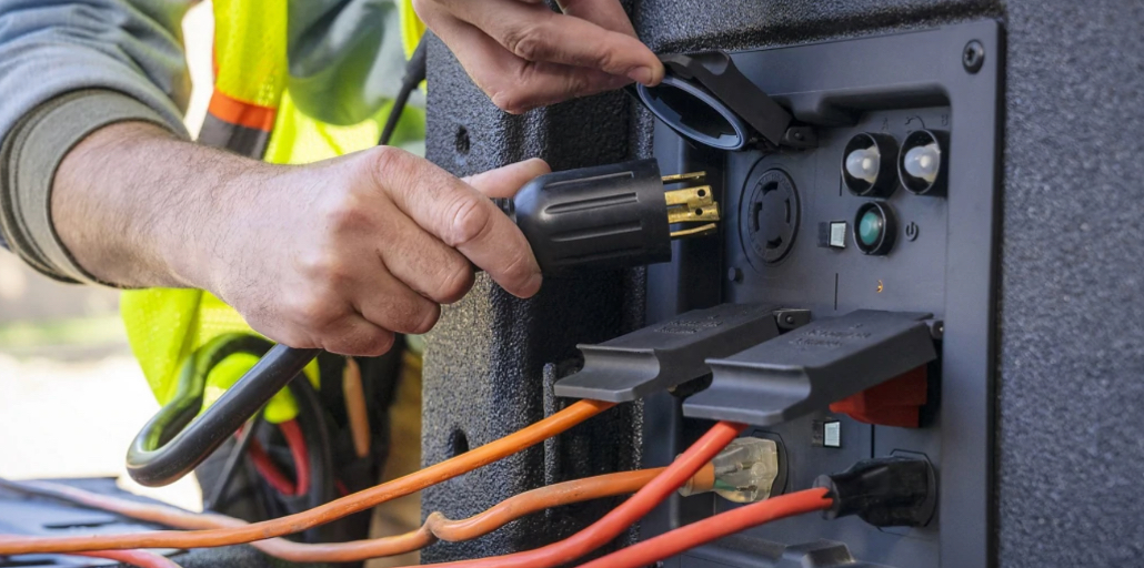 Electrical outlets built into the Ford F-150.