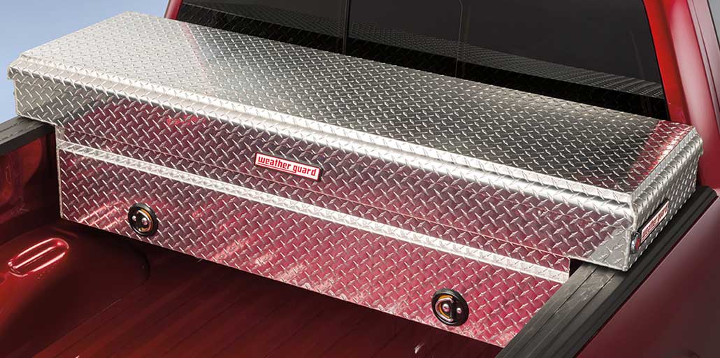 Heavy-duty tool/cargo box mounted in a Super Duty pickup.